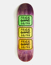 Free Dome Stacked Logo Skateboard Deck - 8"