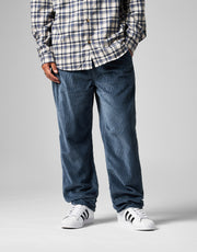 Route One Relaxed Fit Big Wale Cords - Air Force Blue