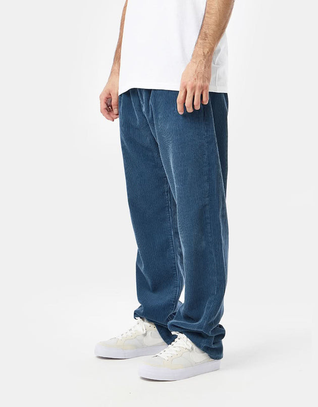 Route One Relaxed Fit Big Wale Cords - Air Force Blue