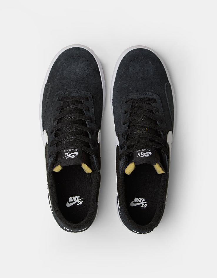 Nike SB Heritage Vulc Skate Shoes - Black/White-Black-White