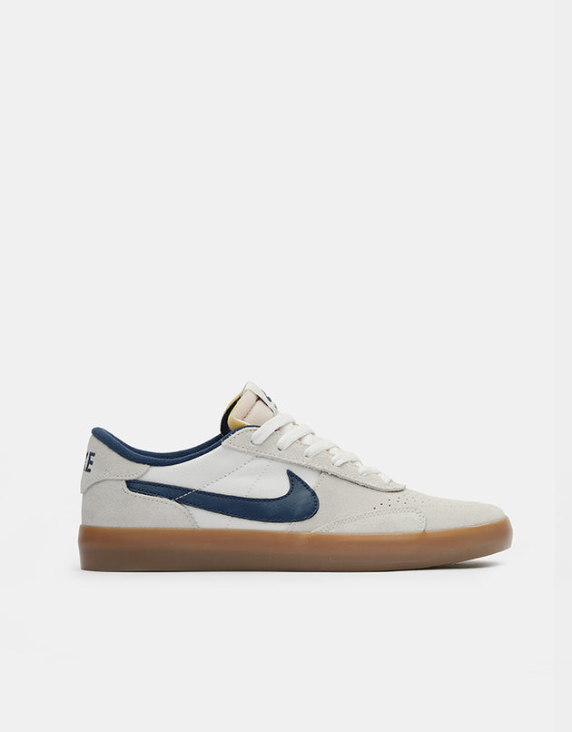 Nike SB Heritage Vulc Skate Shoes - Summit White/Navy-White-Gum Light Brown