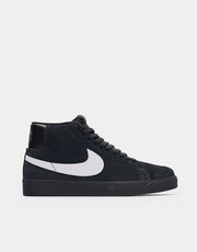 Nike SB Zoom Blazer Mid Skate Shoes - Black/White-Black-Black