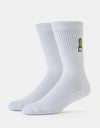 Route One Cactus Crew Socks - White
