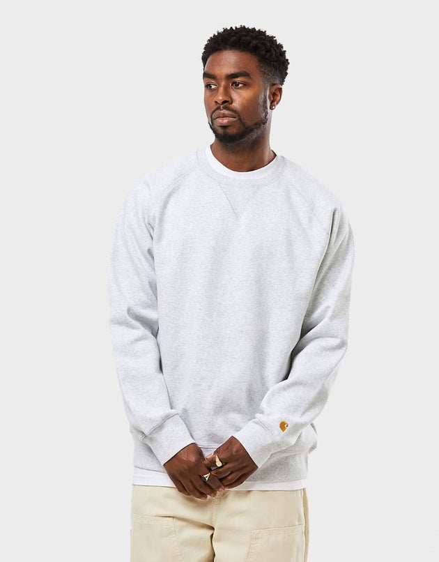 Carhartt WIP Chase Sweatshirt - Ash Heather/Gold