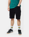 Route One Big Wale Cord Carpenter Shorts - Black