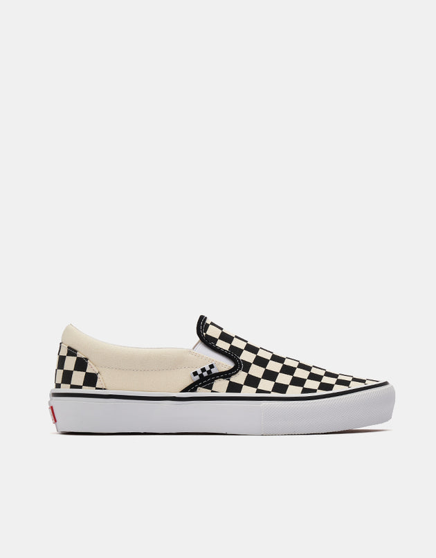 Vans Skate Slip-On Shoes - (Checkerboard) Black/Off White