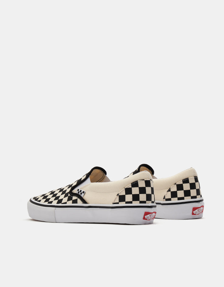Vans Skate Slip-On Shoes - (Checkerboard) Black/Off White