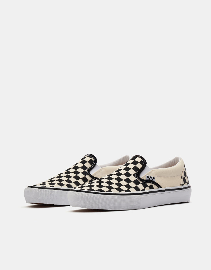Vans Skate Slip-On Shoes - (Checkerboard) Black/Off White