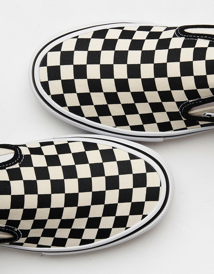Vans Skate Slip-On Shoes - (Checkerboard) Black/Off White