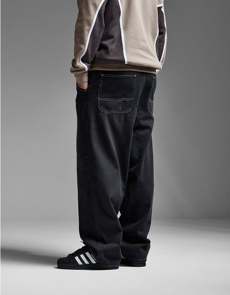 パンツ NoRemid RIGIT SUPER BAGGY DENIM Black L Route One Super Baggy Denim Jeans - Washed Black
