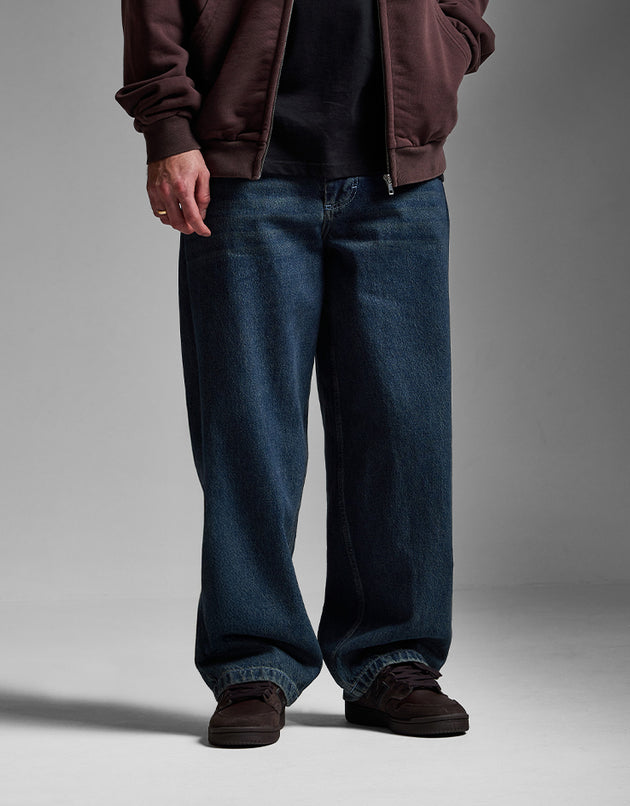 Route One Super Baggy Denim Jeans - Light Wash