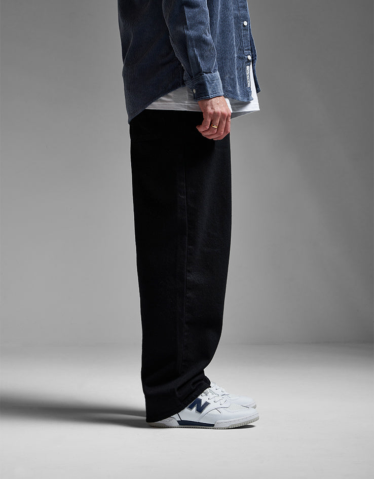 Route One Super Baggy Denim Jeans - Flat Black