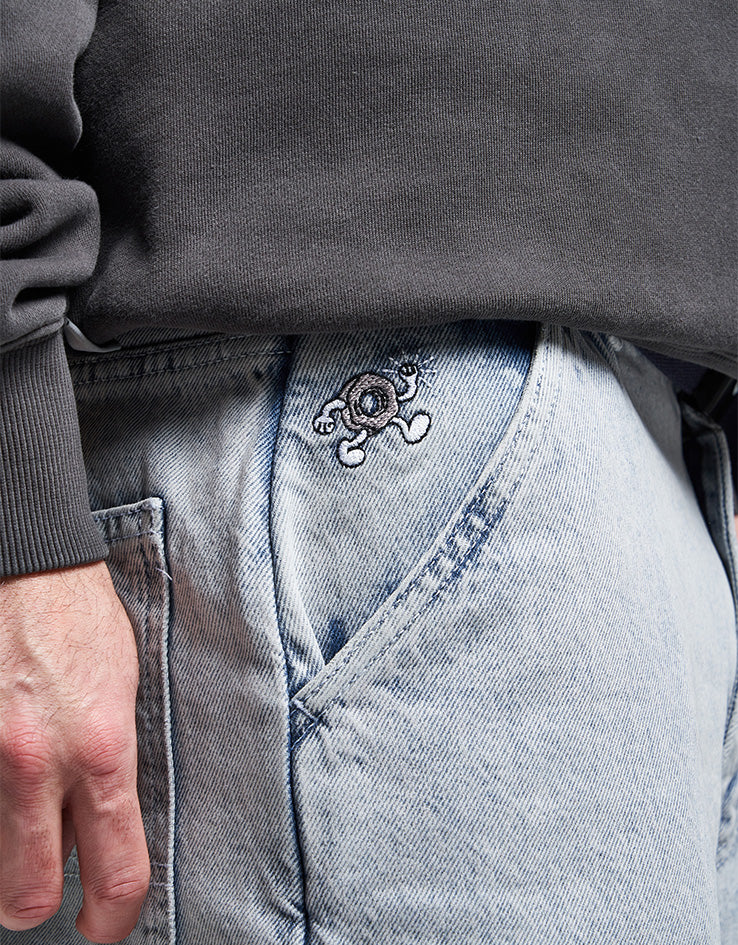 Route One Super Baggy Denim Jeans - Stone Wash