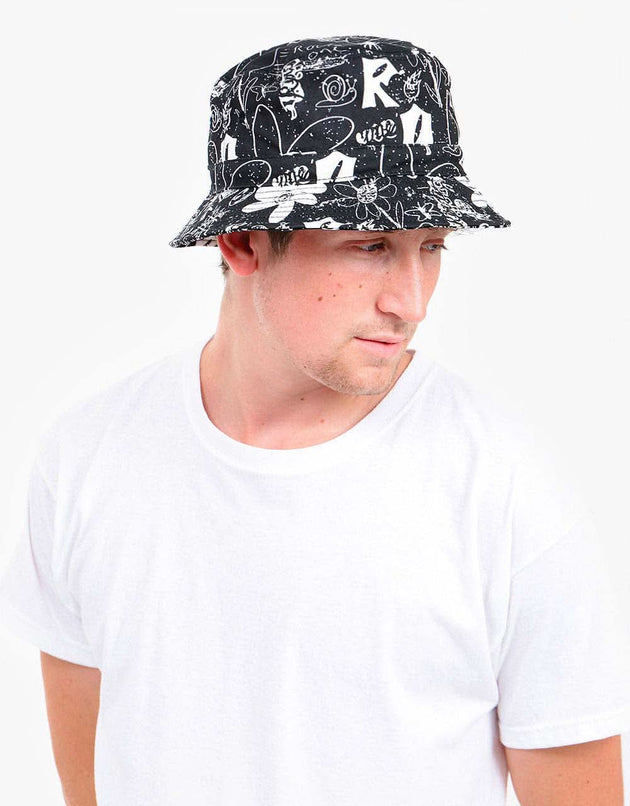 Route One Doodle Bucket Hat - Black