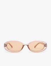 Route One Retro Oval Sunglasses - Clear Brown Lens