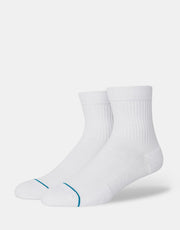 Stance Icon Quarter Classic Crew Socks - White
