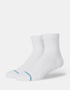Stance Icon Quarter Classic Crew Socks - White