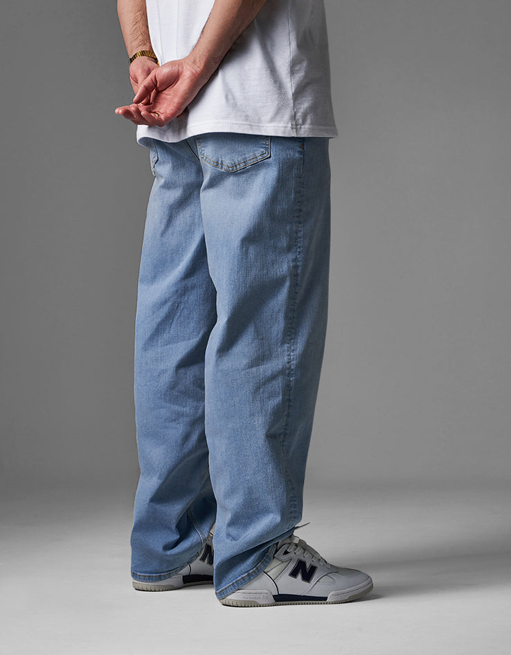 Route One Baggy Denim Jeans - Stone Wash