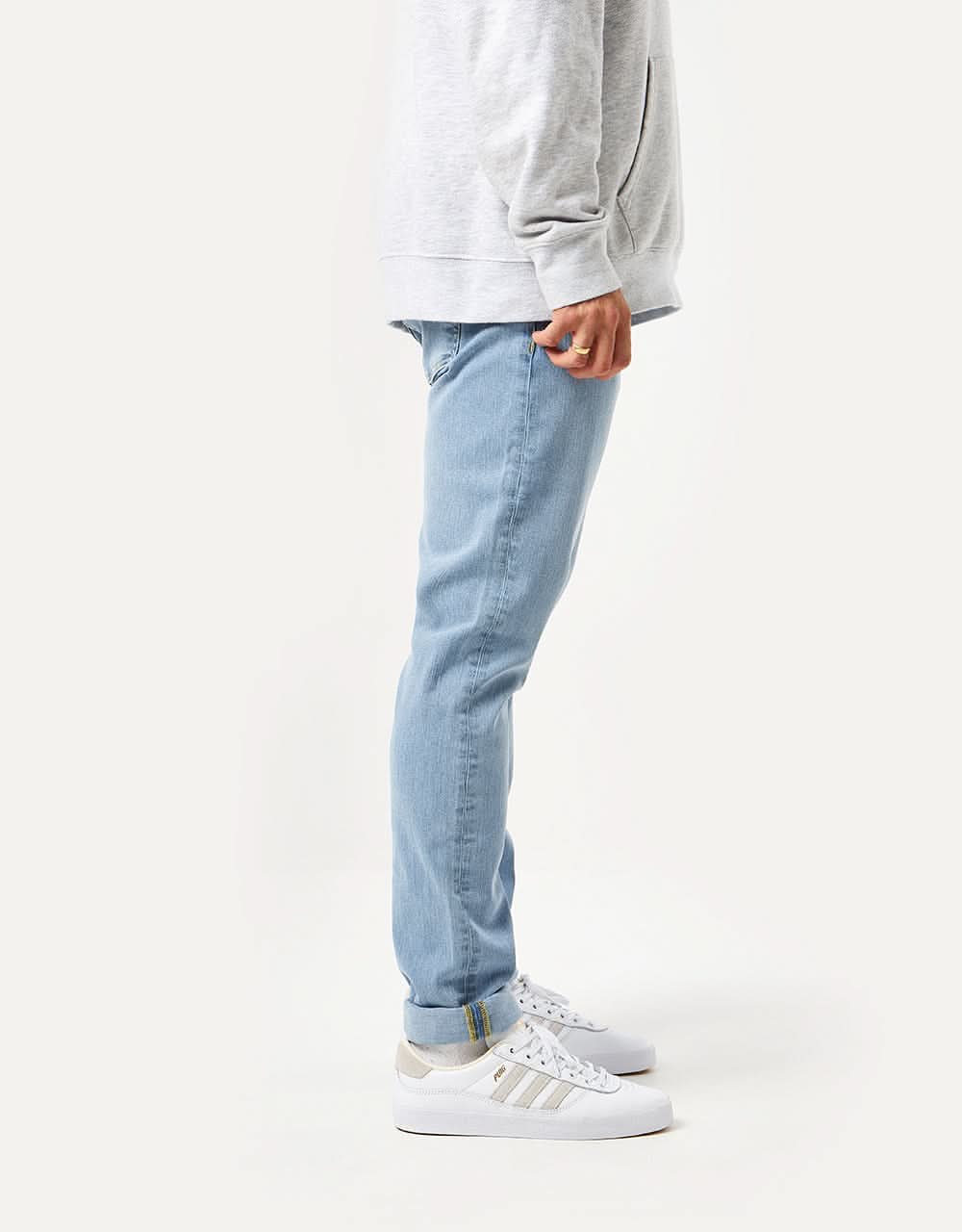 Route One Slim Denim Jeans - Stone Wash