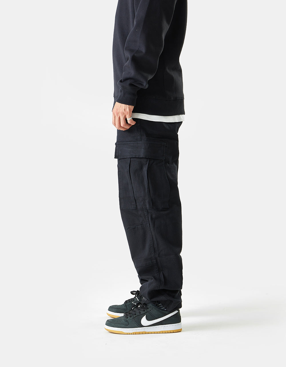 Route One Classic Cargo Pants - Black