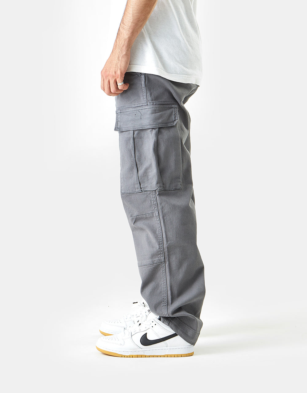 Route One Classic Cargo Pants - Charcoal