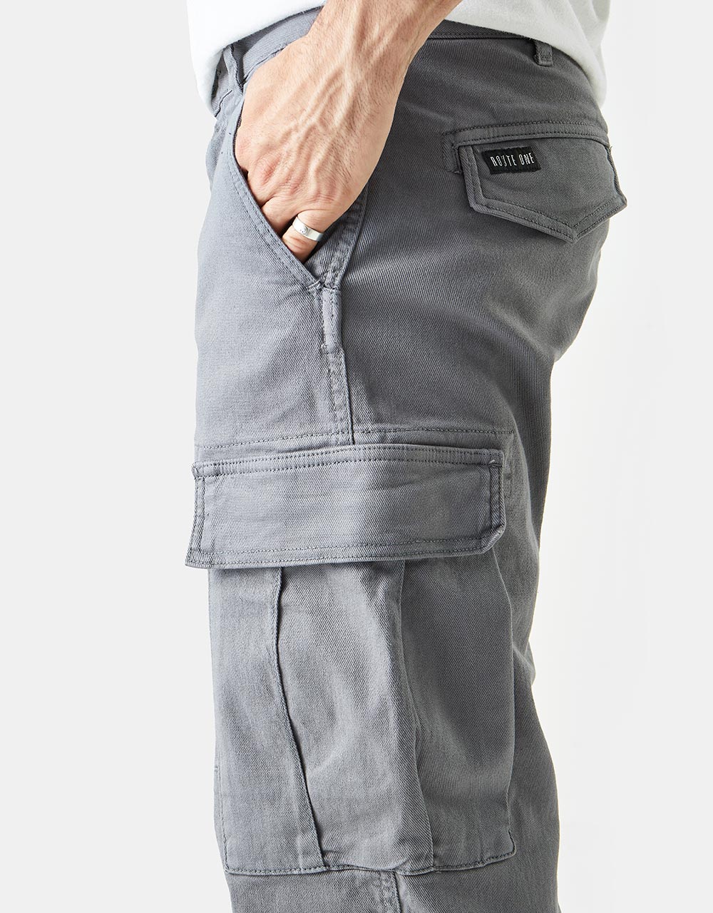 Route One Classic Cargo Pants - Charcoal