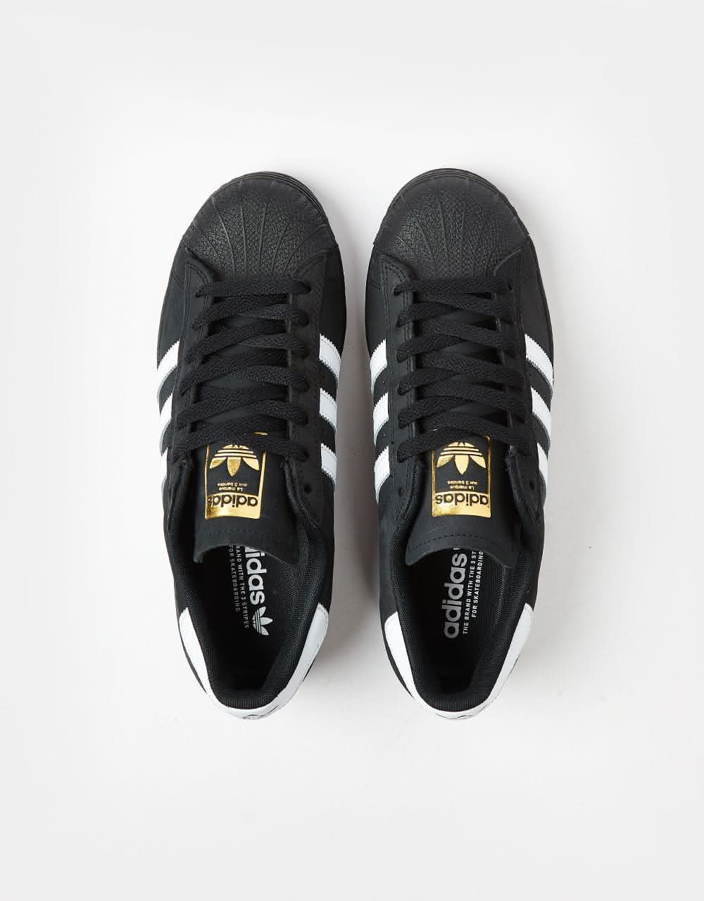 adidas Superstar ADV Skate Shoes Core Black/White/Gold Metallic