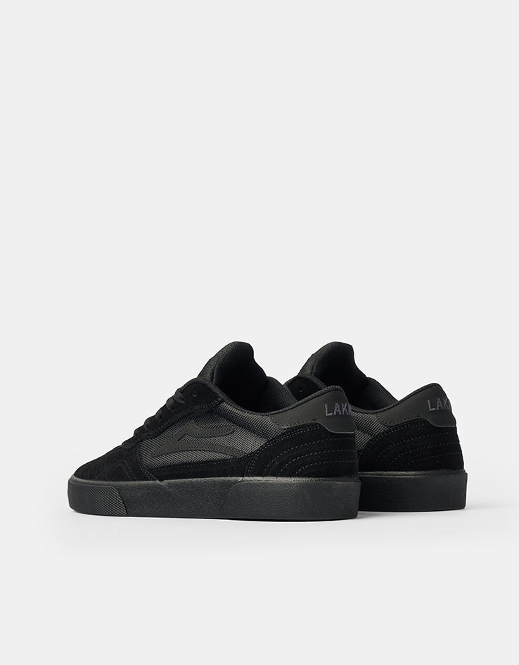 Lakai Cambridge Skate Shoes - Black/Black Suede