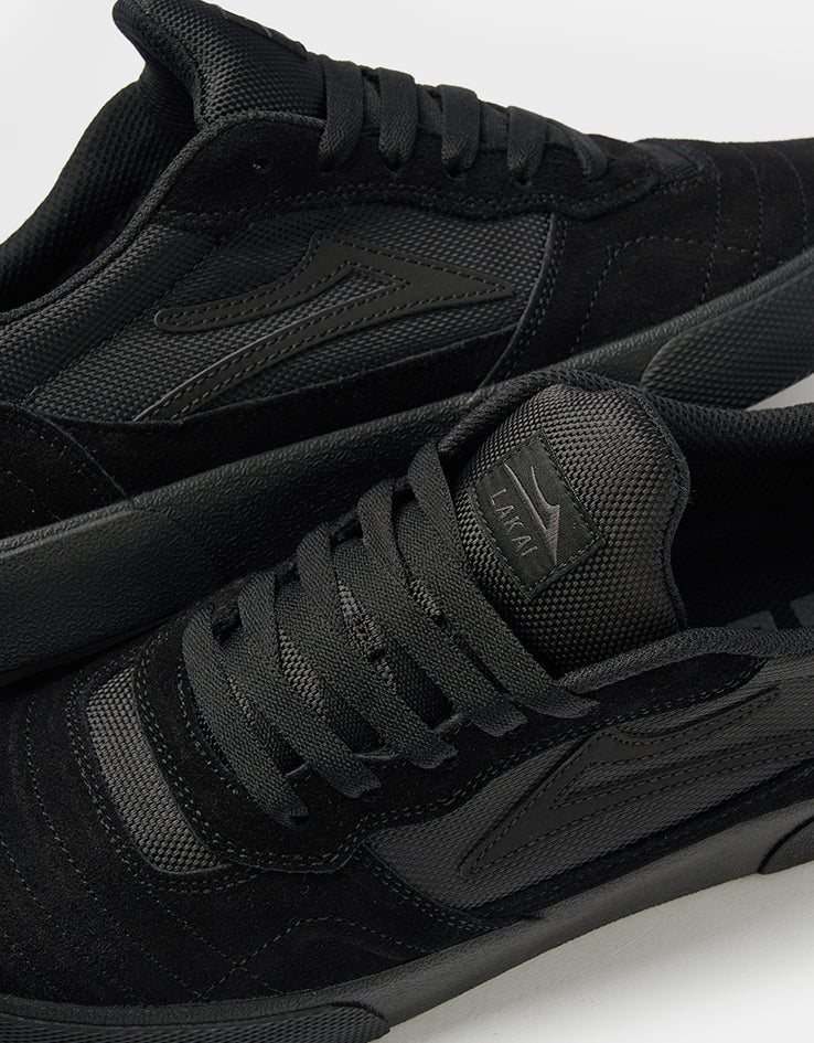 Lakai Cambridge Skate Shoes - Black/Black Suede