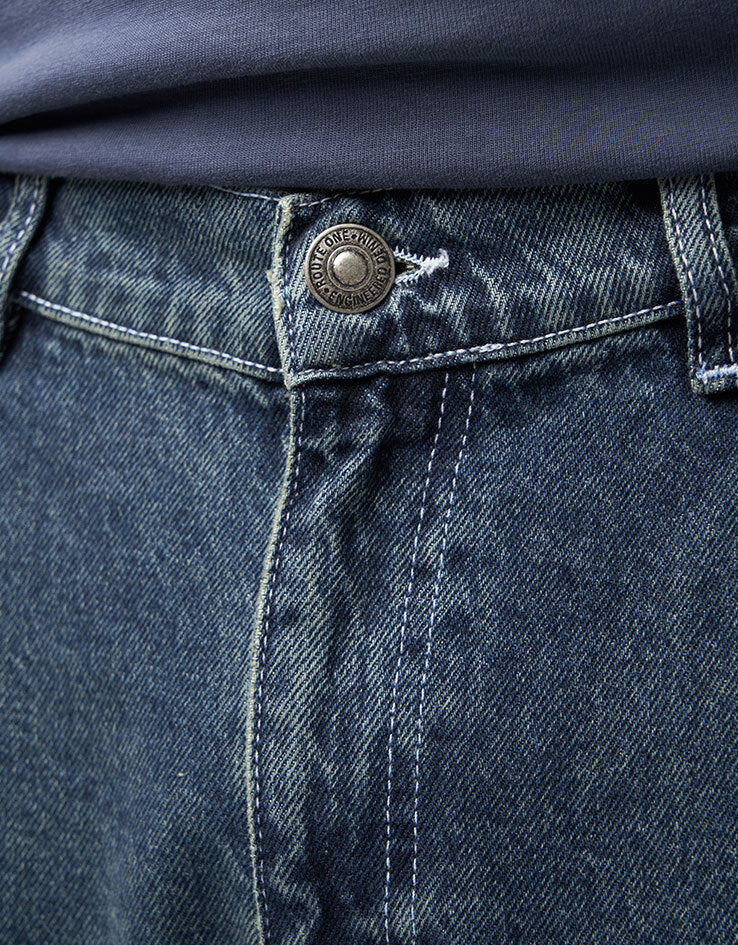 Route One Double Knee Denim Pants - Light Wash