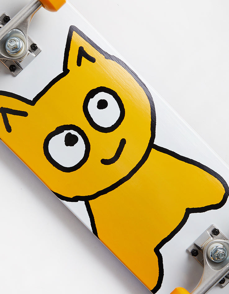 Meow Big Cat Complete Skateboard - White
