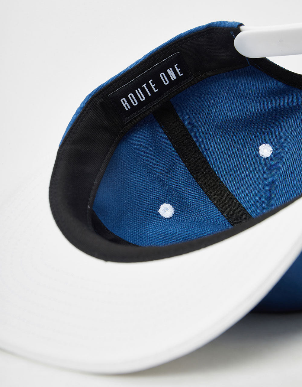 Route One Unstructured Snapback Cap - Air Force Blue/Natural
