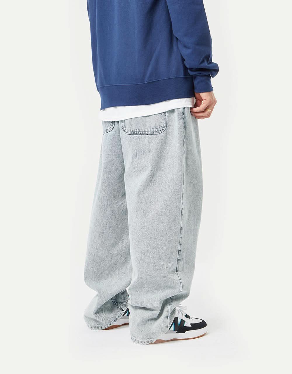 Route One Super Baggy XL Denim Jeans- Stone Wash