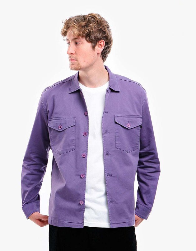 Route One Military Shirt - Moderate Purple