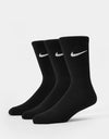 Nike SB Everyday Cushioned Socks 3 Pack - Black/White