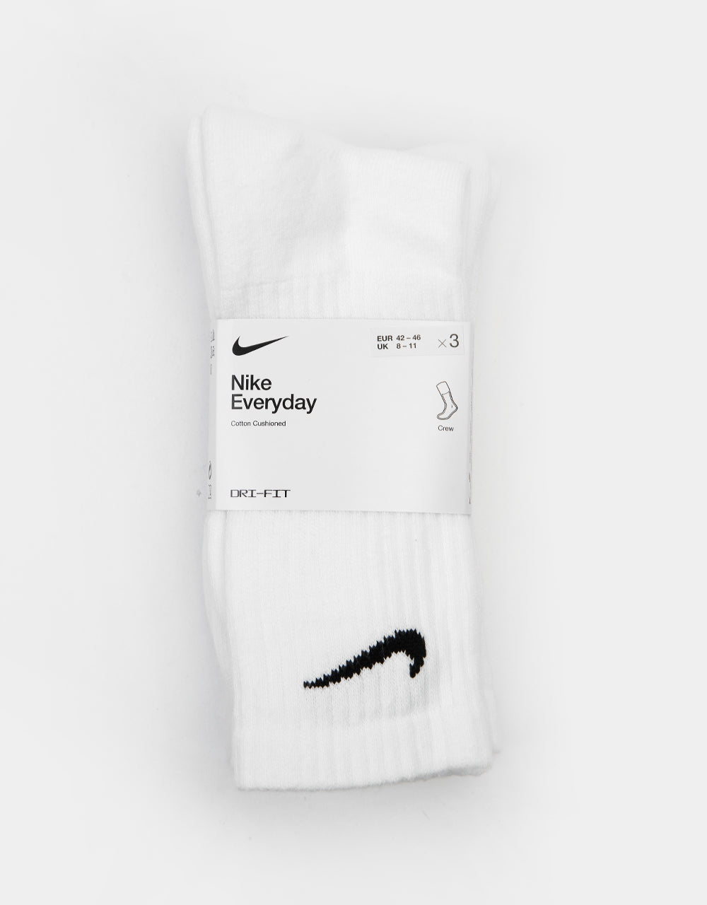 Nike SB Everyday Cushioned Socks 3 Pack - White/Black