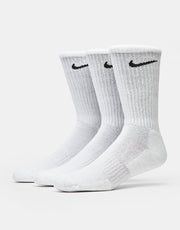 Nike SB Everyday Cushioned Socks 3 Pack - White/Black