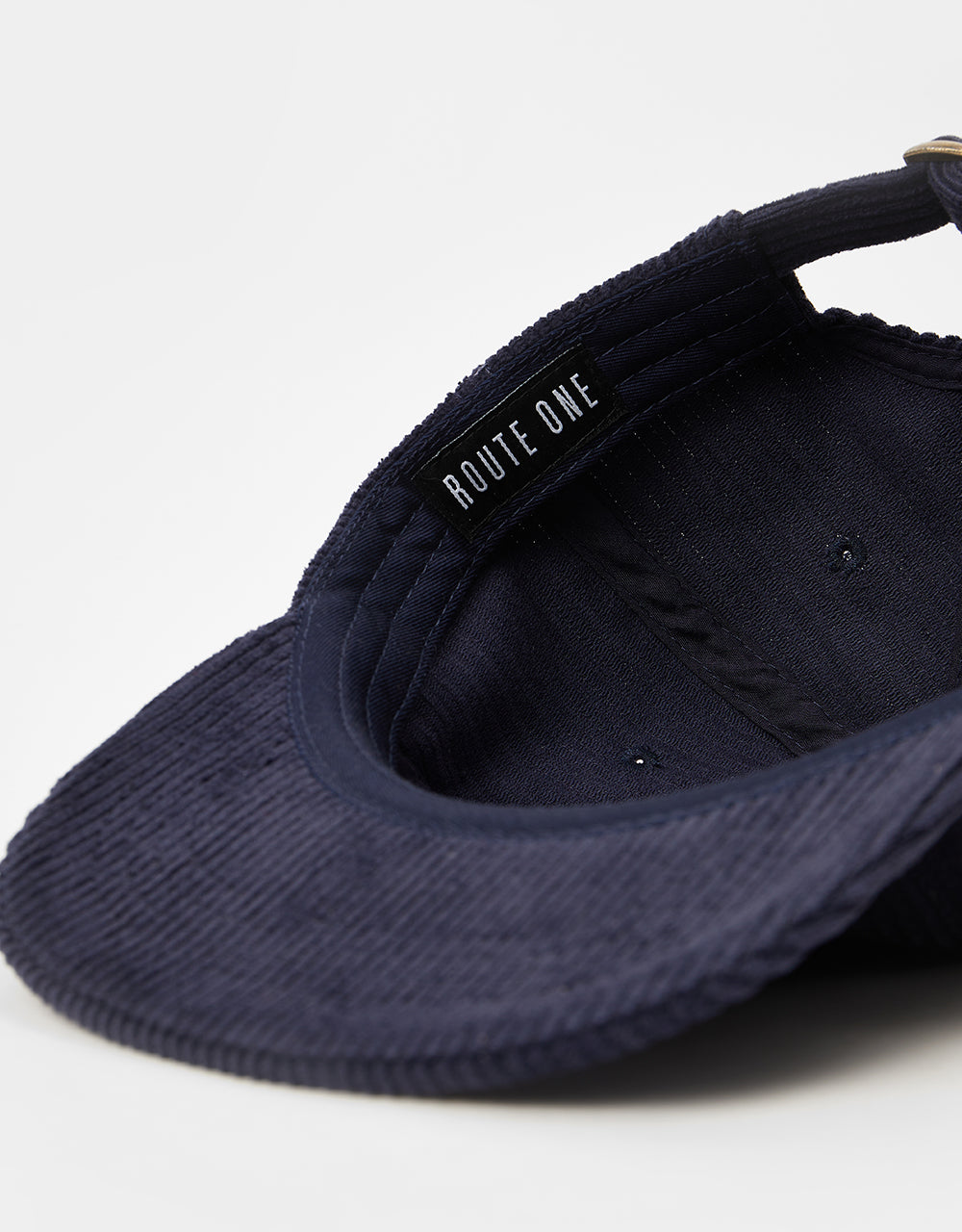 Route One Unstructured Cord 6 Panel Cap - Navy