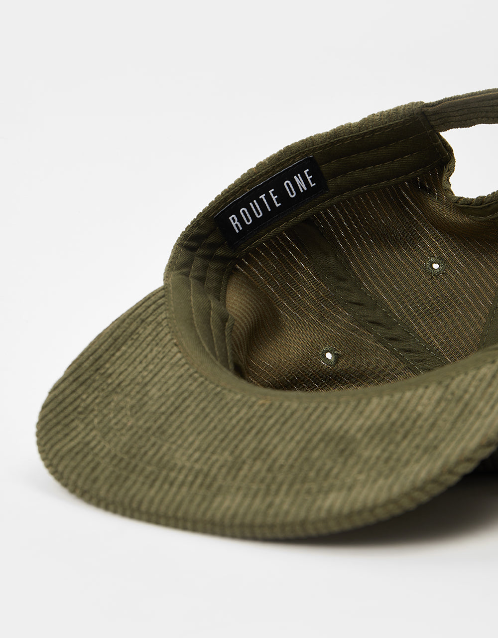 Route One Unstructured Cord 6 Panel Cap - Forest Green
