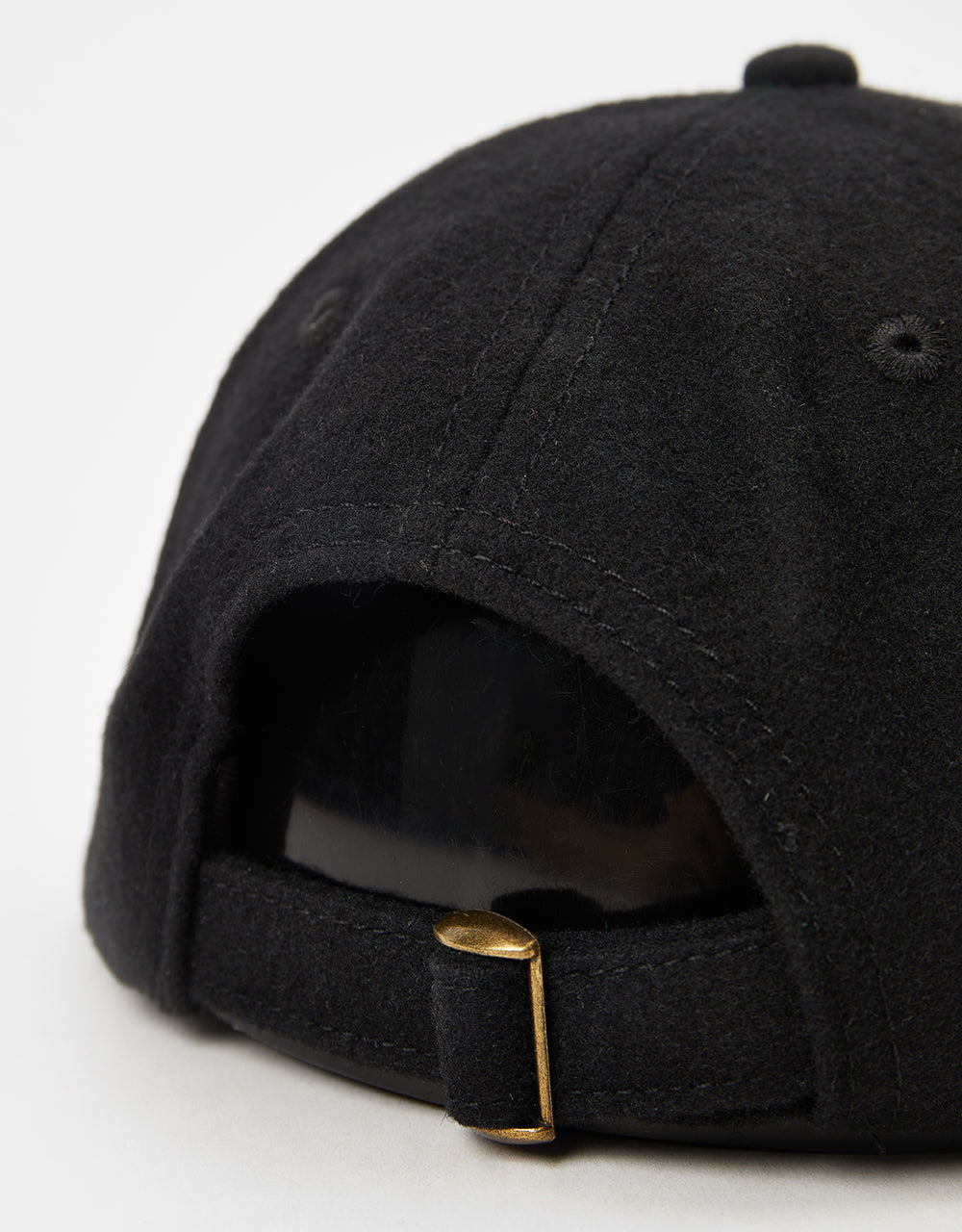 Route One Unstructured Melton Wool Cap - Black