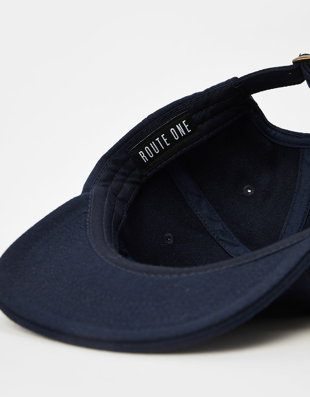 Route One Unstructured Melton Wool Cap - Navy