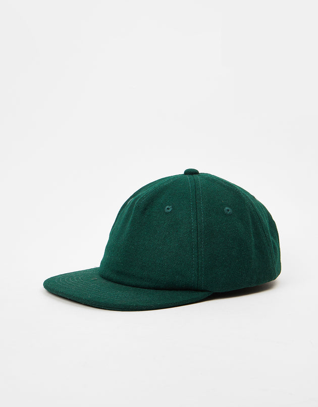 Route One Unstructured Melton Wool Cap - Forest Green