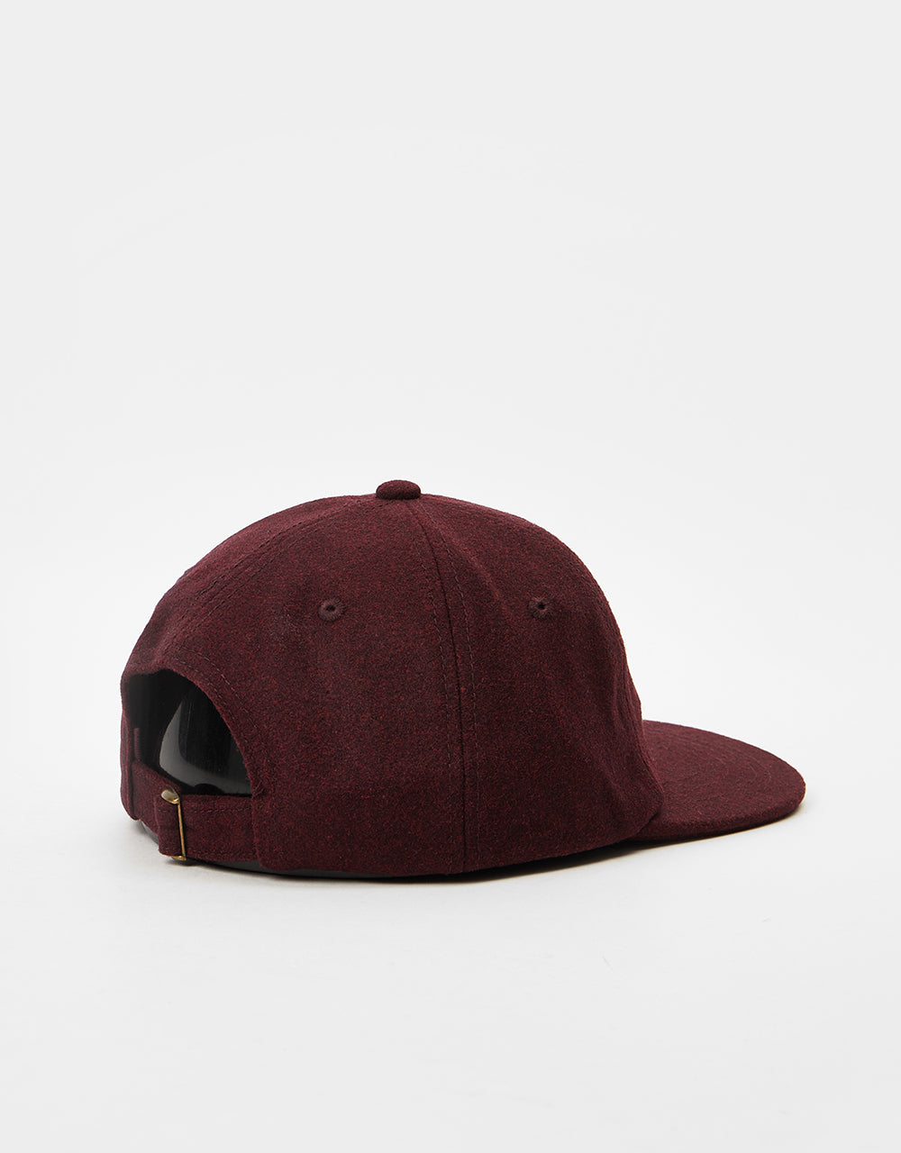 Route One Unstructured Melton Wool Cap - Burgundy