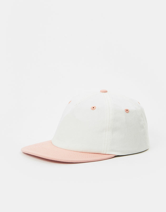 Route One Unstructured Strapback Cap - Raw/Terracotta Pink