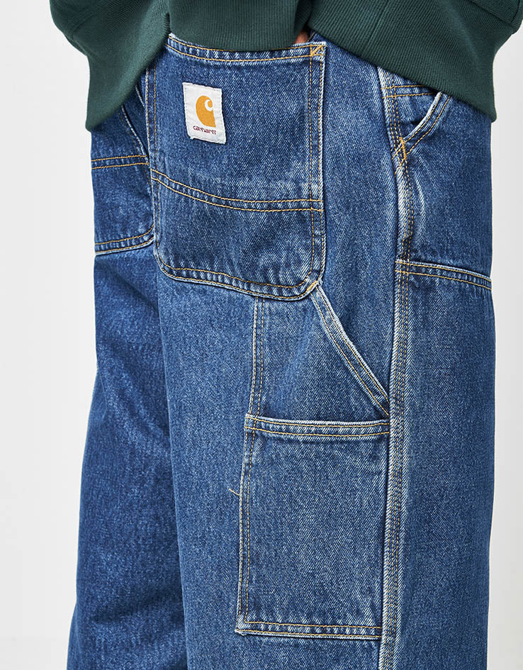 Carhartt WIP Double Knee Pant - Blue (Stone Washed) | Route One