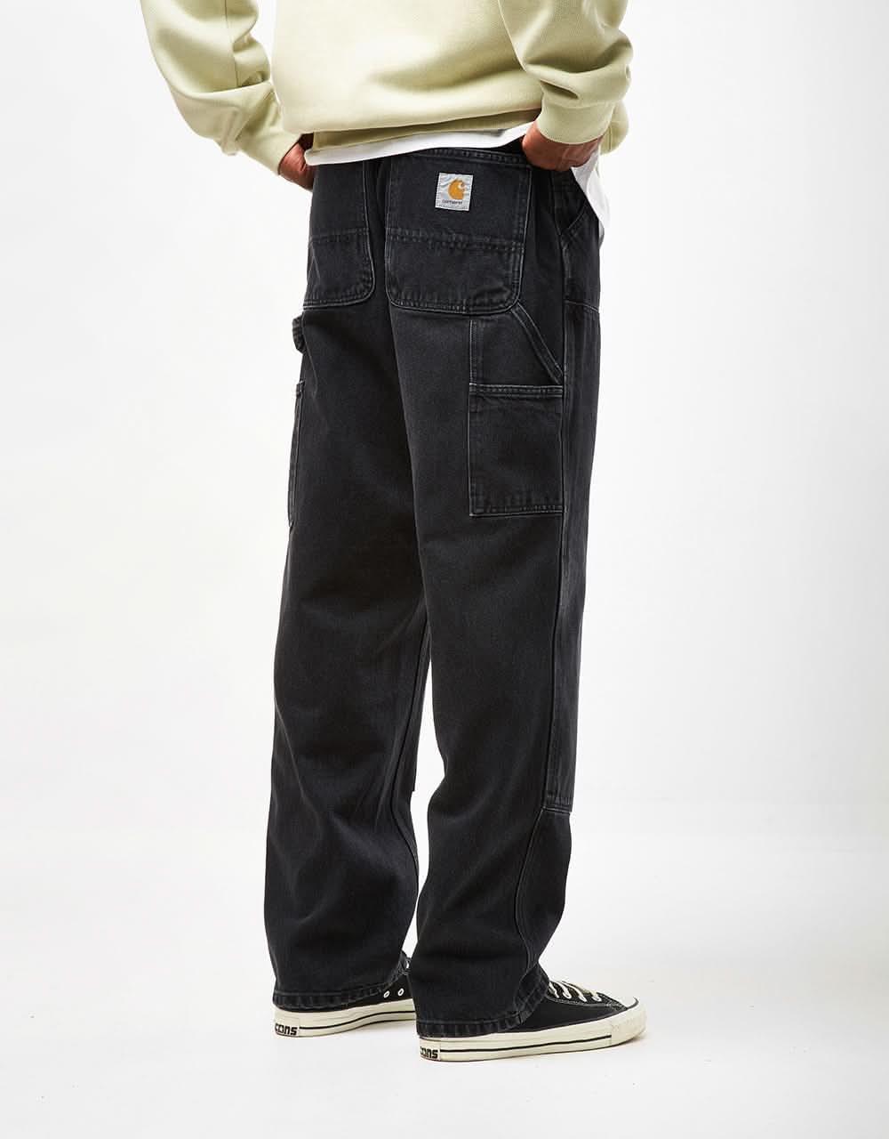 Carhartt WIP Double Knee Pant - Black (Stone Washed) | Route One