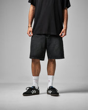 Route One Super Baggy Jorts - Washed Black