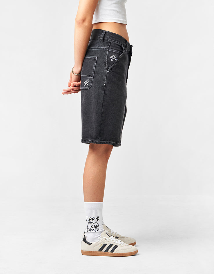 Route One Super Baggy Jorts | Washed Black