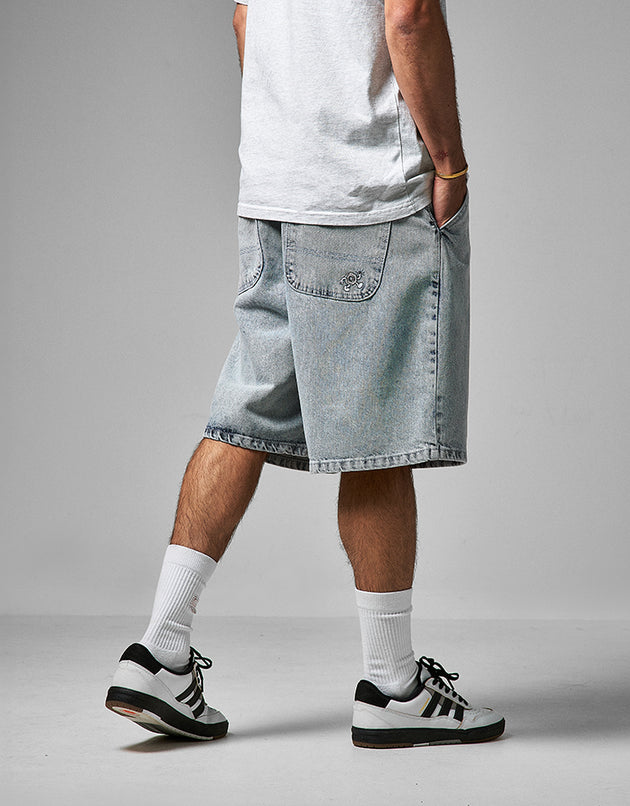 Route One Super Baggy Jorts - Light Stone Wash