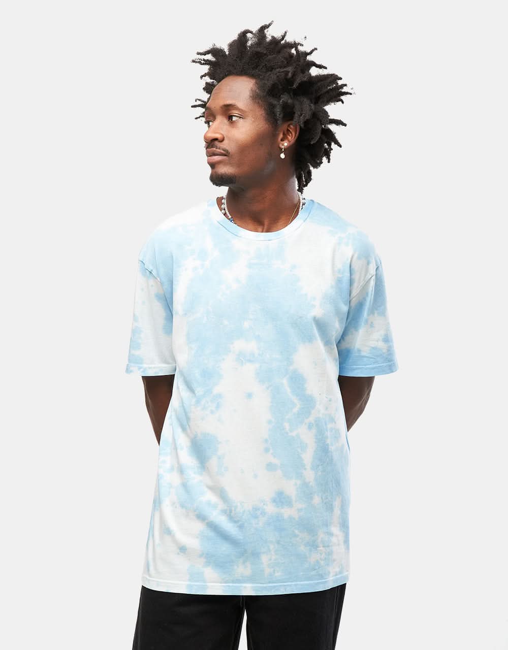 sky blue tie dye shirt
